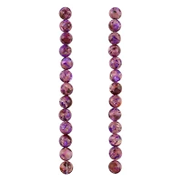 Purple Dyed Imperial Jasper Round Beads by Bead Landing