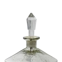 Silver Glass Decorative Hexagonal Jar Set