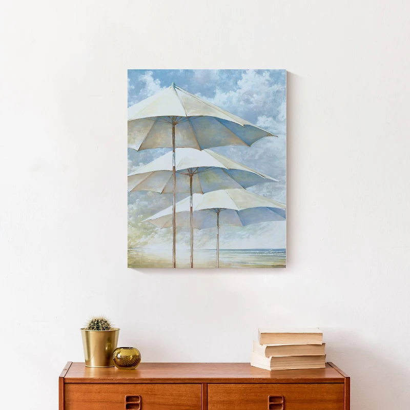 Beach Umbrellas 16" x 20" Canvas Wall Art