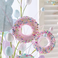 Glitzhome® 28" Easter Glitter Egg, Bunny & Donuts Picks Set
