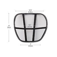 Mind Reader Harmony Collection Black Ergonomic Lower Back Support, 4ct.