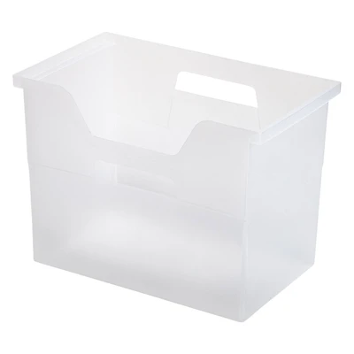 IRIS® Large Open Top Plastic File Box