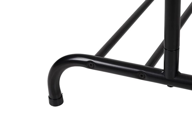 Honey Can Do Black Single Garment Rack with Shoe Shelf & Hanging Bar