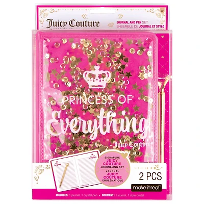Make It Real Juicy Couture Princess of Everything Glitter Journal & Pen Set