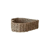 Hello Honey® 9.5" Natural Heart Shaped Hand Woven Seagrass Basket