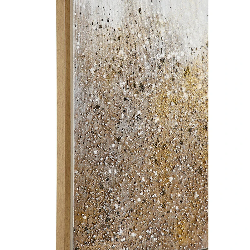 CosmoLiving by Cosmopolitan Gold Contemporary Abstract Wall Art Set