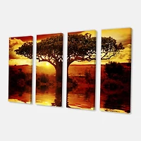 Designart - Lonely Tree in African Sunset