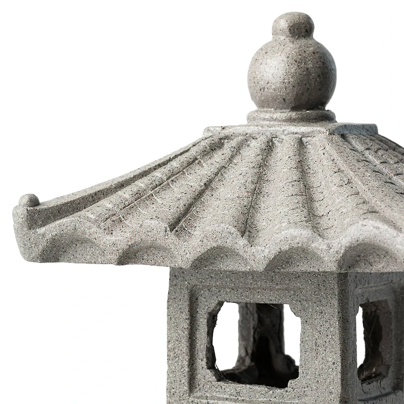 Glitzhome® 16" MGO Faux Concrete Pagoda Garden Statue