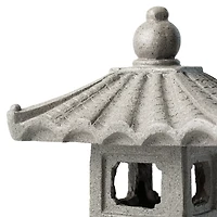 Glitzhome® 16" MGO Faux Concrete Pagoda Garden Statue