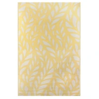 White Floral Rectangular Outdoor Area Rug