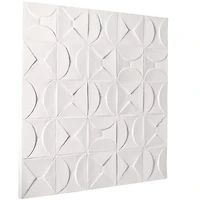 CosmoLiving by Cosmopolitan White Wood Intricately Carved Geometric Wall Decor 40" x 2" x 40"