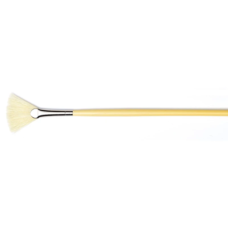 Isabey Yellow Handle Chungking Bristle Fan Brush