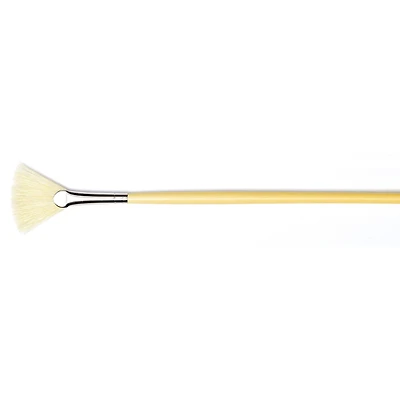 Isabey Yellow Handle Chungking Bristle Fan Brush