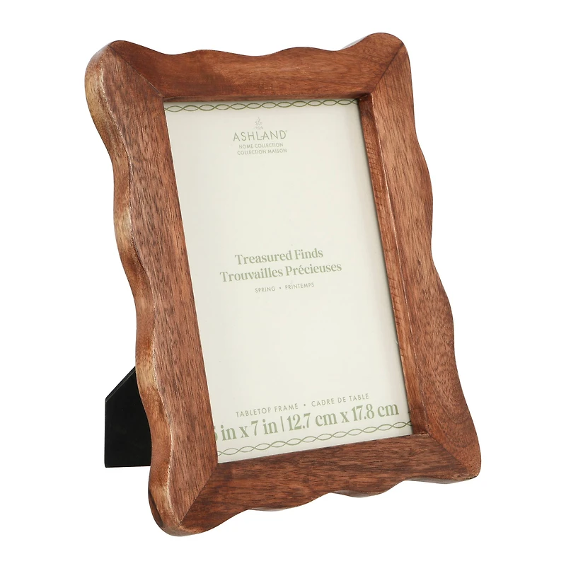 5" x 7" Natural Wavy Edge Wood Tabletop Frame, Treasured Finds by Ashland®