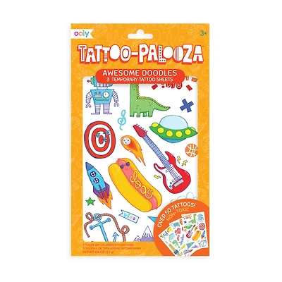 OOLY® Tattoo-Palooza™ Awesome Doodles Temporary Tattoos