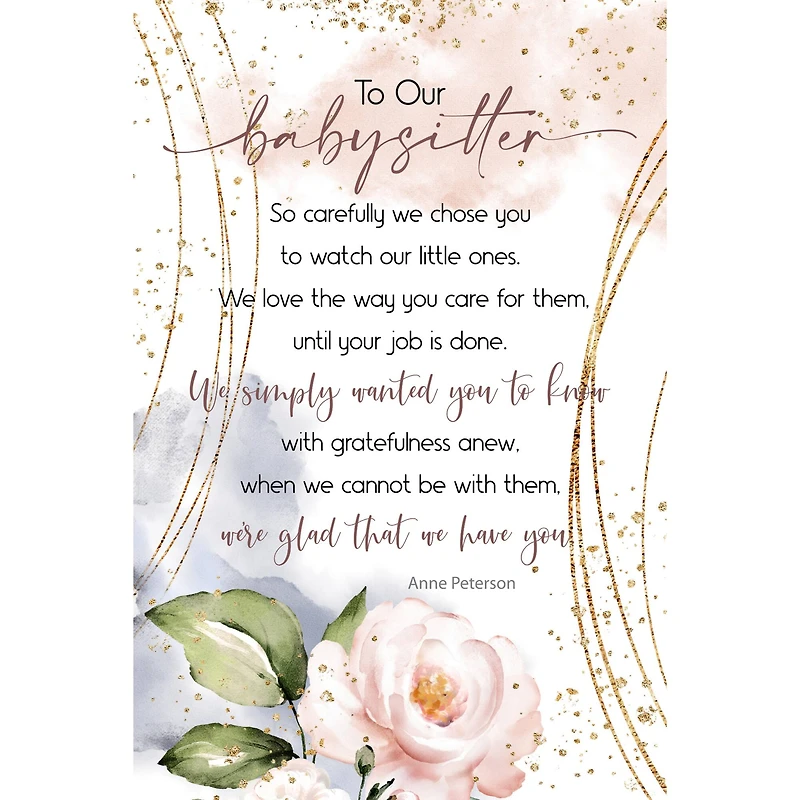 To Our Babysitter Inspirational Wood Plaque