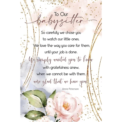 To Our Babysitter Inspirational Wood Plaque