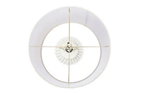 Hello Honey® 22" Distressed White Finish Fluted Terracotta Table Lamp with Linen Shade