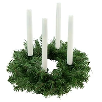 12" Pine Artificial Christmas Advent Candle Holder Wreath