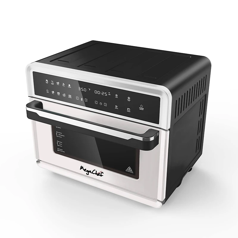 MegaChef White 10 in 1 Electronic Multifunction 360 Degree Hot Air Technology Countertop Oven