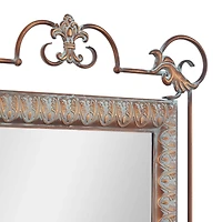 Set of 2" Bronze Metal Traditional Console Table with Mirror, 32" x 23"