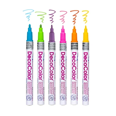 Deco Color™ Hot Colors Fine Point Paint Marker Set
