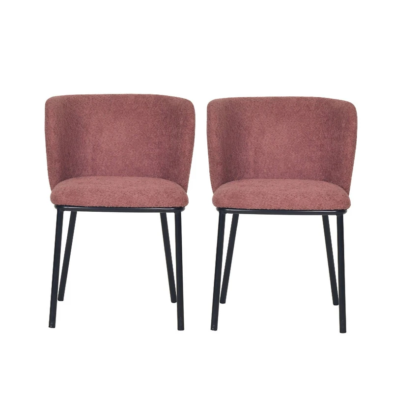 Hello Honey® 29.5" Rust Fabric Upholstered Accent Chairs with Metal Legs, 2ct.