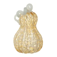 Glitzhome® 8.5" Fall Amber Dots Glass Gourd