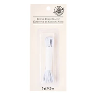 Loops & Threads™ Round Cord Elastic, White