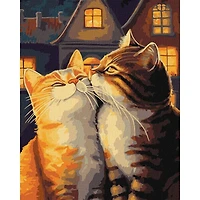 Ideyka Enamored Cats Painting by Numbers Kit