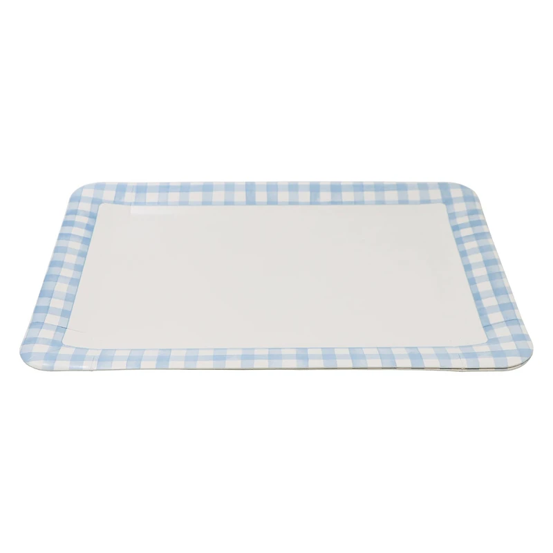 9" x 13" Blue & White Gingham Paper Trays, 2ct. by Celebrate It™