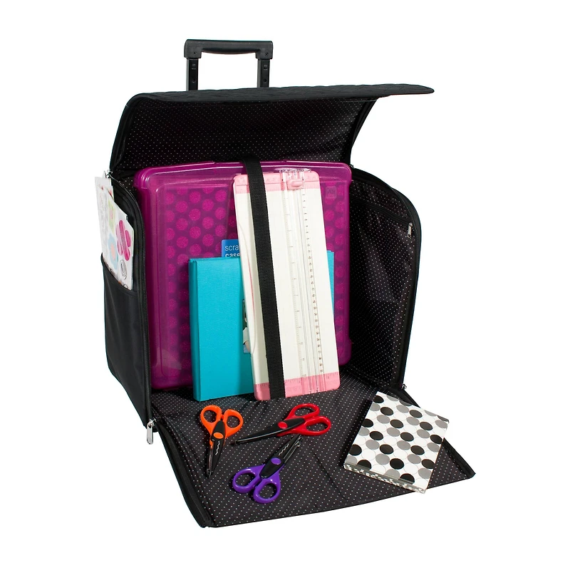 Everything Mary Black Rolling Sewing Machine Tote