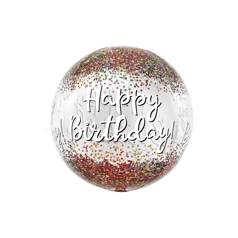 Orbz® 16" Happy Birthday Sequins Foil Balloon