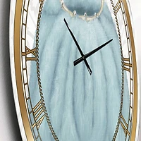 Designart 'Glam Cosmetics Blue Bag Glam Wall Clock