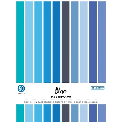 Colorbok® Blues Smooth Cardstock Paper Pad, 8.5" x 11"