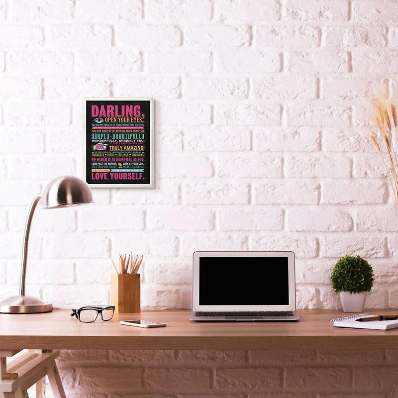 Stupell Industries Neon Darling Love Yourself Wall Art