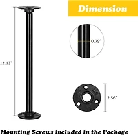 NEX™ Industrial Pipe Metal Table Legs with Casters