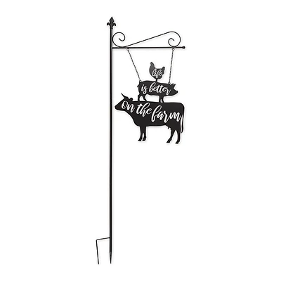 52" Life Is Better On The Farm Garden Stake