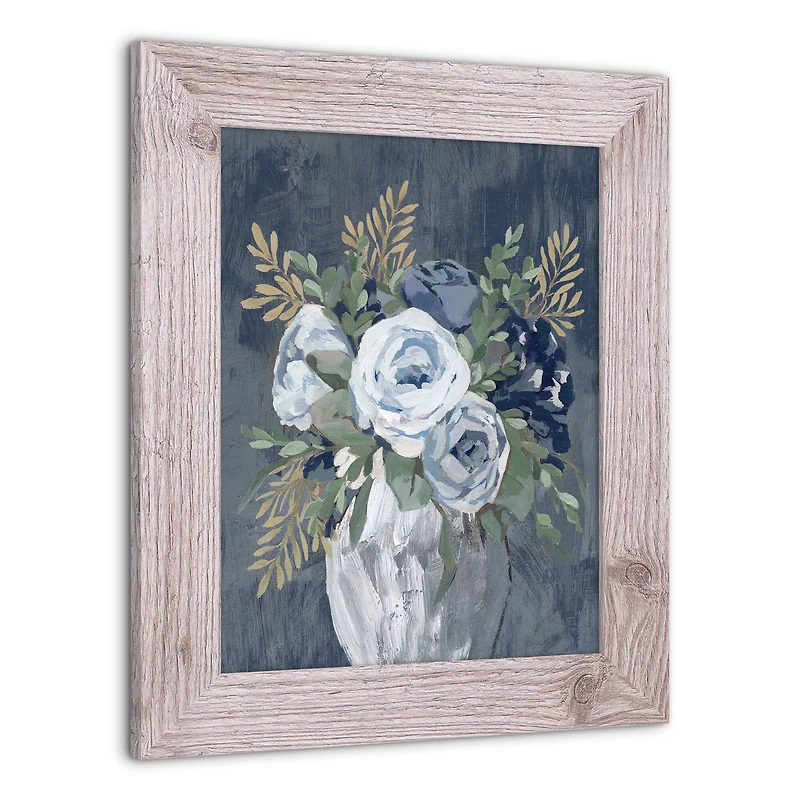 Flower Vase On Navy Western Framed Print
