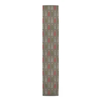 90" Gray Tree Pattern Cotton Twill Runner