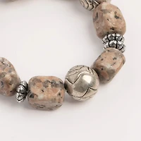 John Bead Jasper No.83 Natural Stone Stretch Bracelet