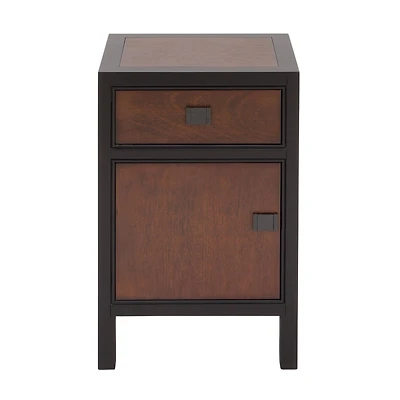 26" Dark Brown Wood Contemporary Cabinet