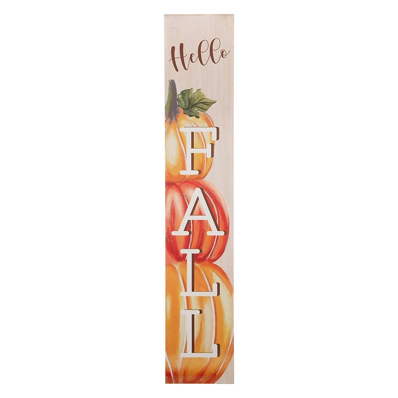 Glitzhome® 3.5ft. Hello Fall Wooden Porch Sign