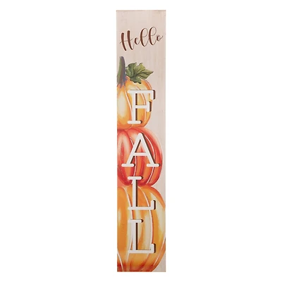 Glitzhome® 3.5ft. Hello Fall Wooden Porch Sign
