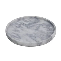 12" White & Gray Round Marble Candle Tray by Ashland®