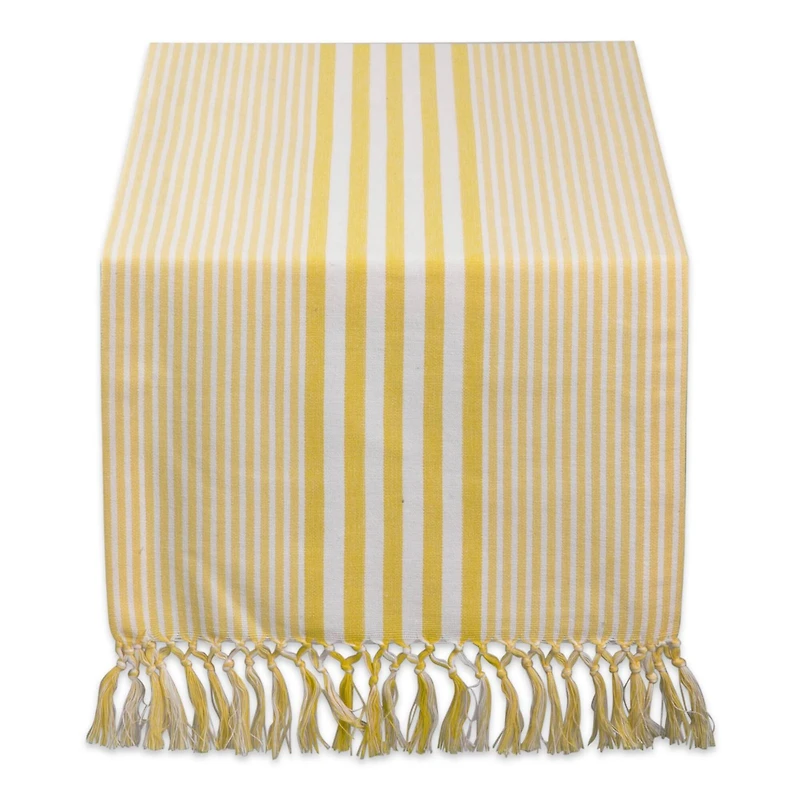 DII® 72" Deep Yellow Stripes Table Runner