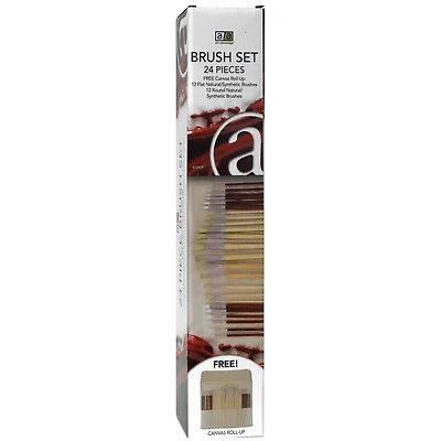 Art Advantage® Oil & Acrylic 24 Piece Brush Set