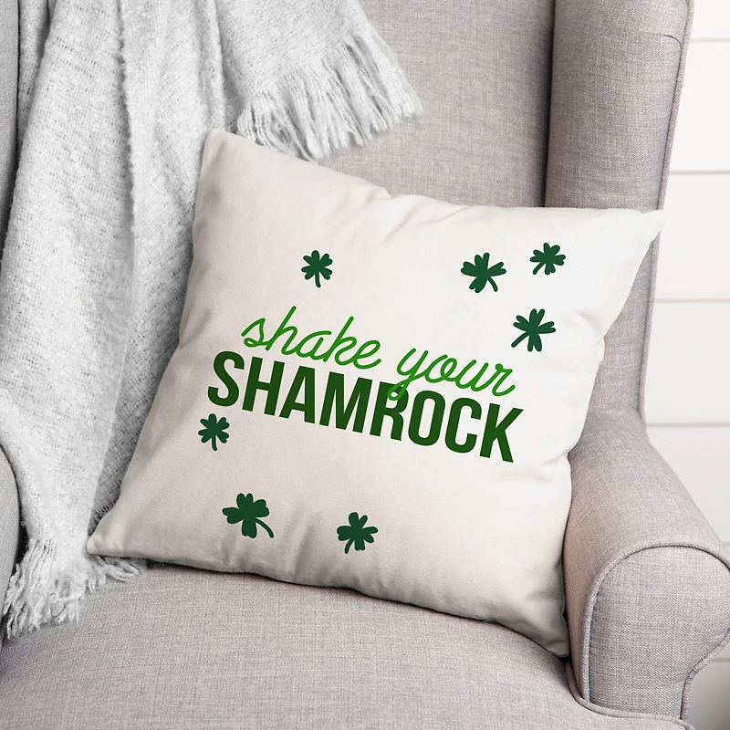 Shake Your Shamrock 3 18" x 18" Throw Pillow