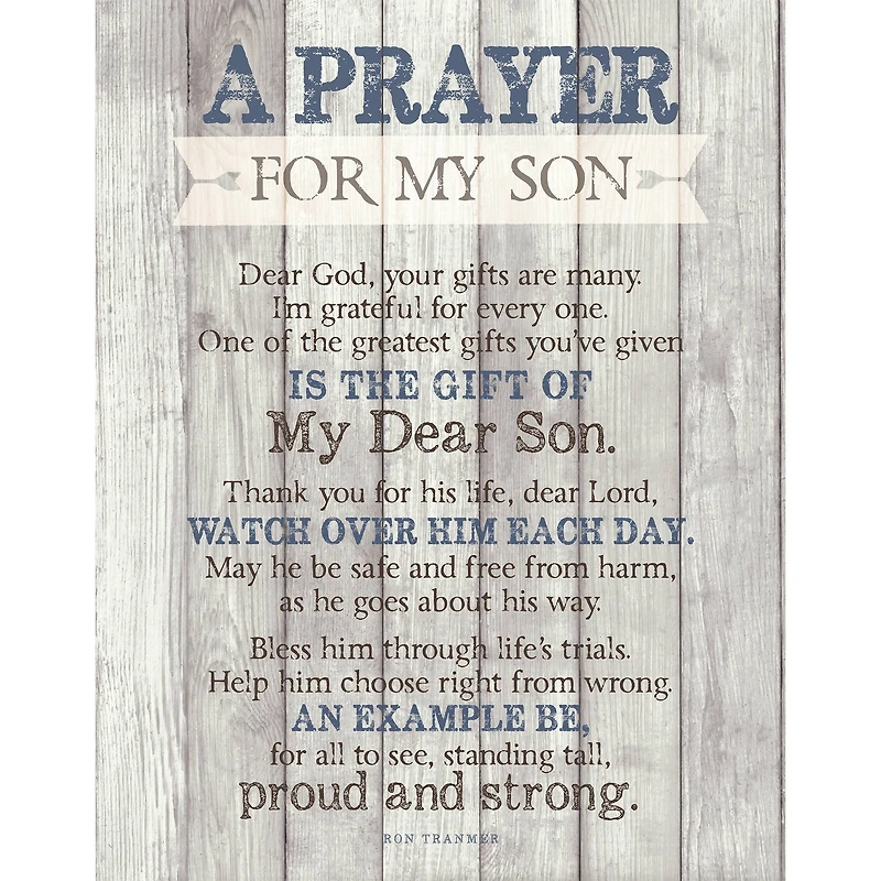 A Prayer For My Son Wall Plaque