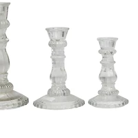 The Novogratz Clear Glass Candle Holder Set